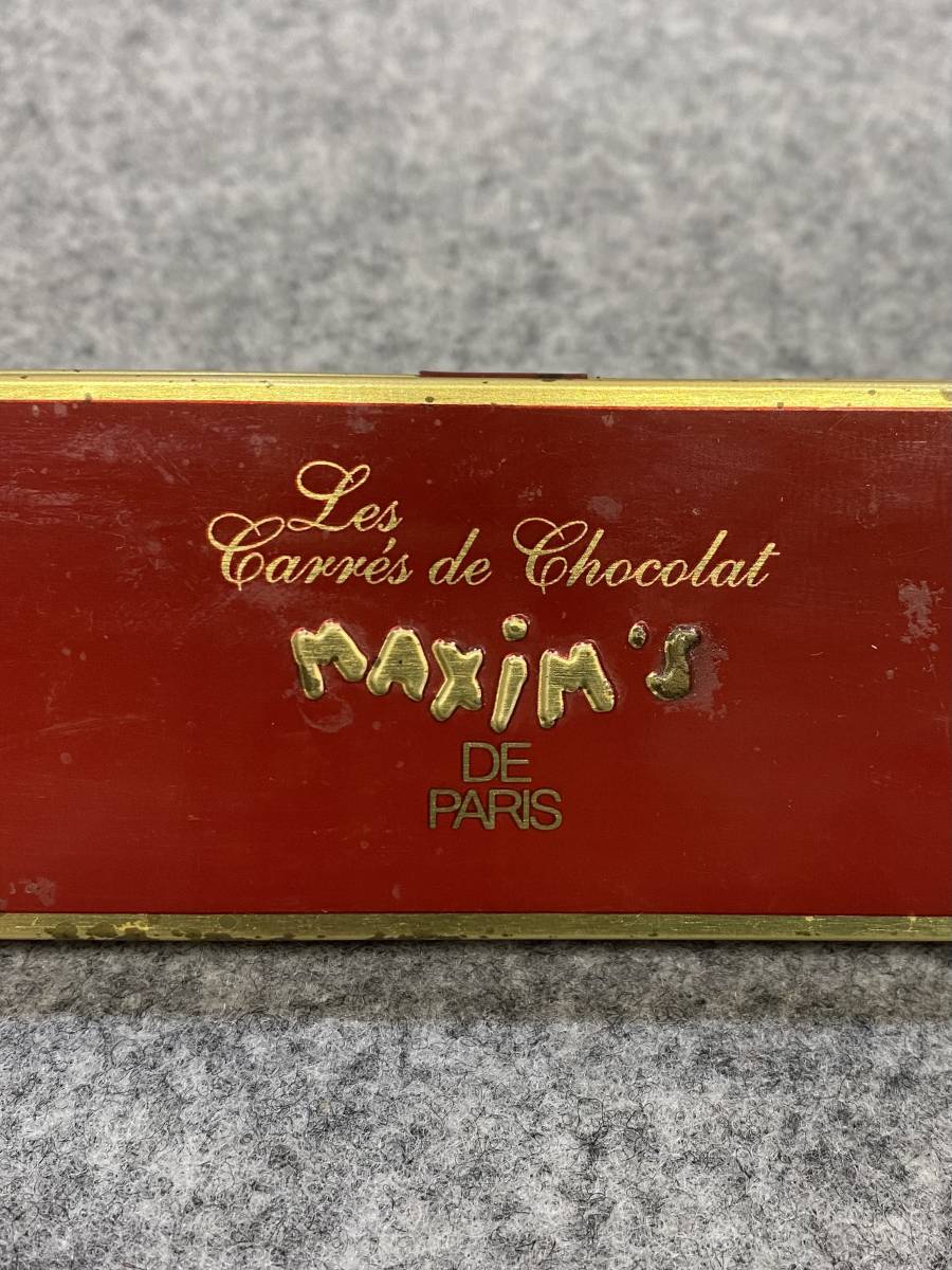 1990s ビンテージ MAXIM'S DE PARIS 缶 チョコレート フランス製 マキシムドパリ 筆箱 ペンケース 小物入れ ブリキ缶 空き缶の画像5