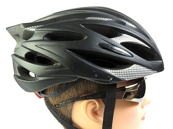 サイクルヘルメット 55～62cm対応 軽量215g グリーン/ホワイト ポリカEPS一体成型 自転車用ヘルメット_画像6