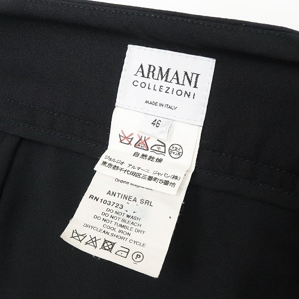  внутренний стандартный товар *ARMANI COLLEZIONI Armani ko let's .-ni шелк . свет юбка черный 46 большой размер 