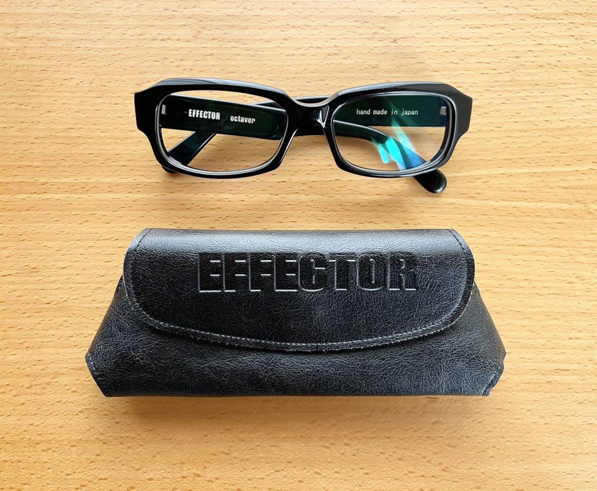 EFFECTORエフェクターoctaverオクターバーハンドメイド日本製手造りビンテージ肉厚セルロイド黒縁眼鏡メガネグランジオルタナロック送520円
