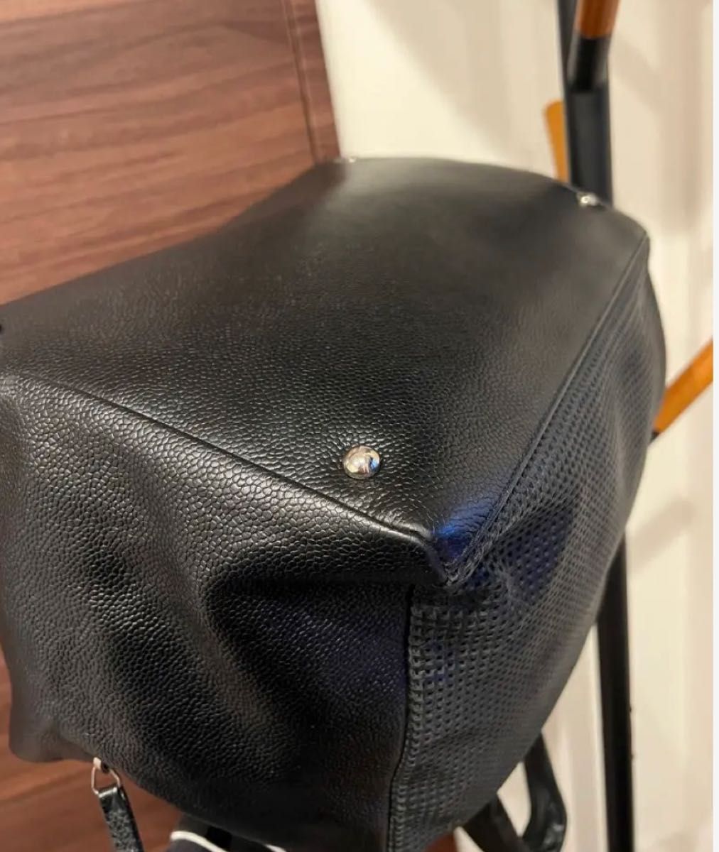 即配送】CHANEL ソフトキャビア ボストンバッグ 大容量 ココマーク