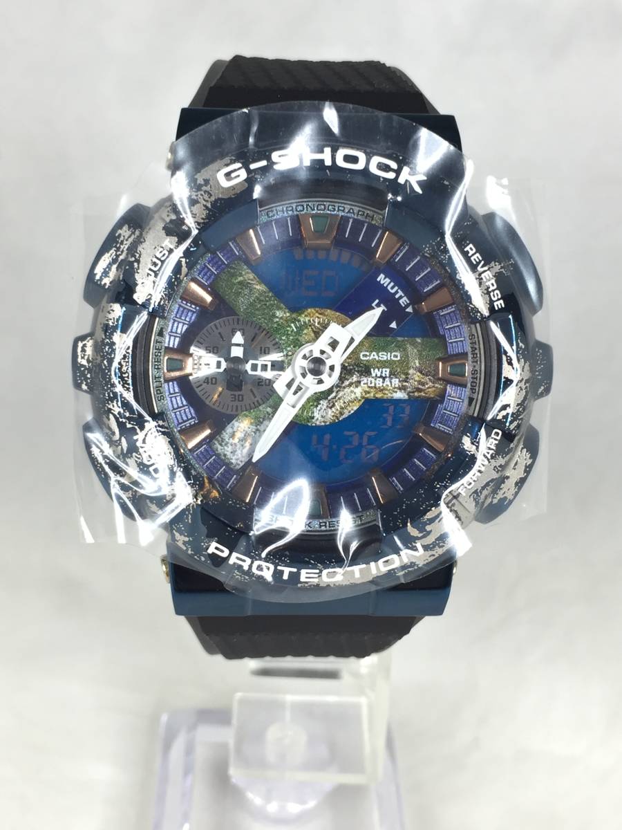 未使用品 G-SHOCK GM-110EARTH-1AJR 地球モチーフ メタルカバード
