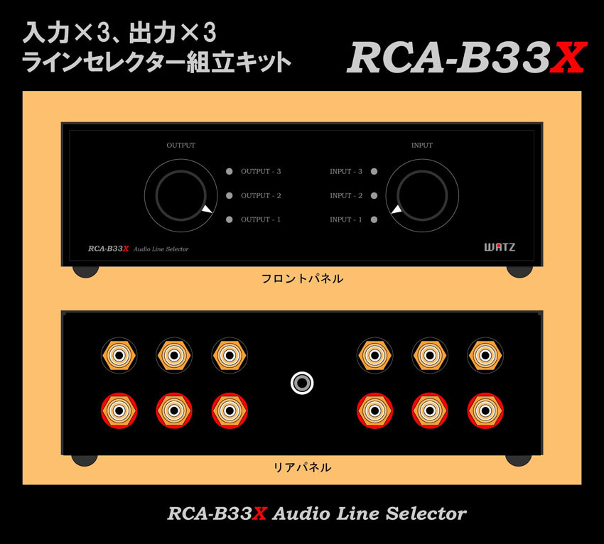 ●WATZ●完成品　３×３ラインセレクター RCA-B33X