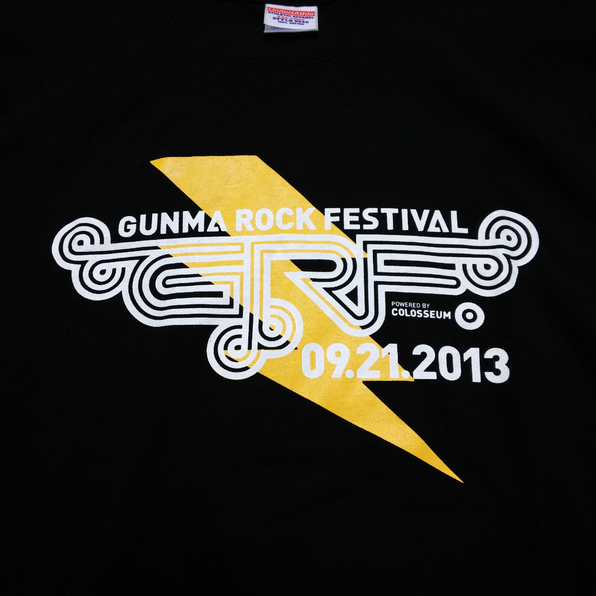 【フェスT】GUNMA ROCK FESTIVAL 群馬ロックフェスティバル 2013 半袖Tシャツ Mサイズ ブラック_画像2