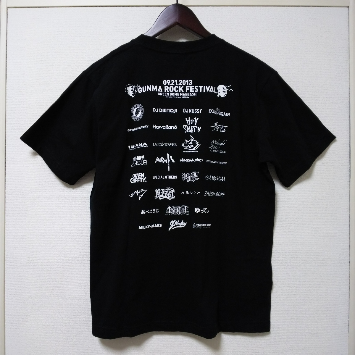 【フェスT】GUNMA ROCK FESTIVAL 群馬ロックフェスティバル 2013 半袖Tシャツ Mサイズ ブラック_画像4