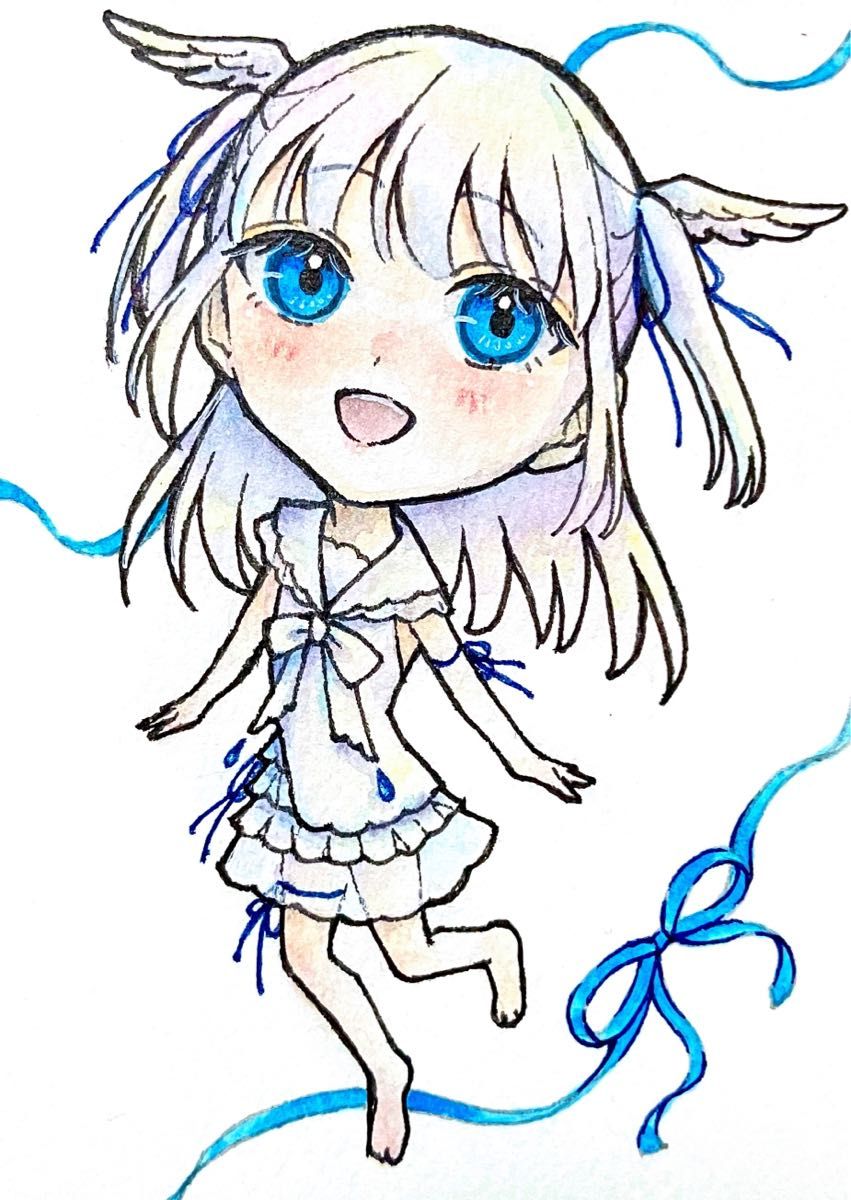 手描きイラスト オリジナル ATCサイズ 原画 創作 デフォルメ 手描きイラスト オリジナル ATCサイズ 原画 創作 デフォルメ