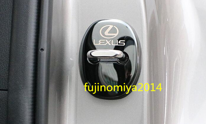 新品 レクサス NX IS CT ES RX LX GS 専用ドア ストライカー カバーガーニッシュ　4ｐセット　黒_画像4