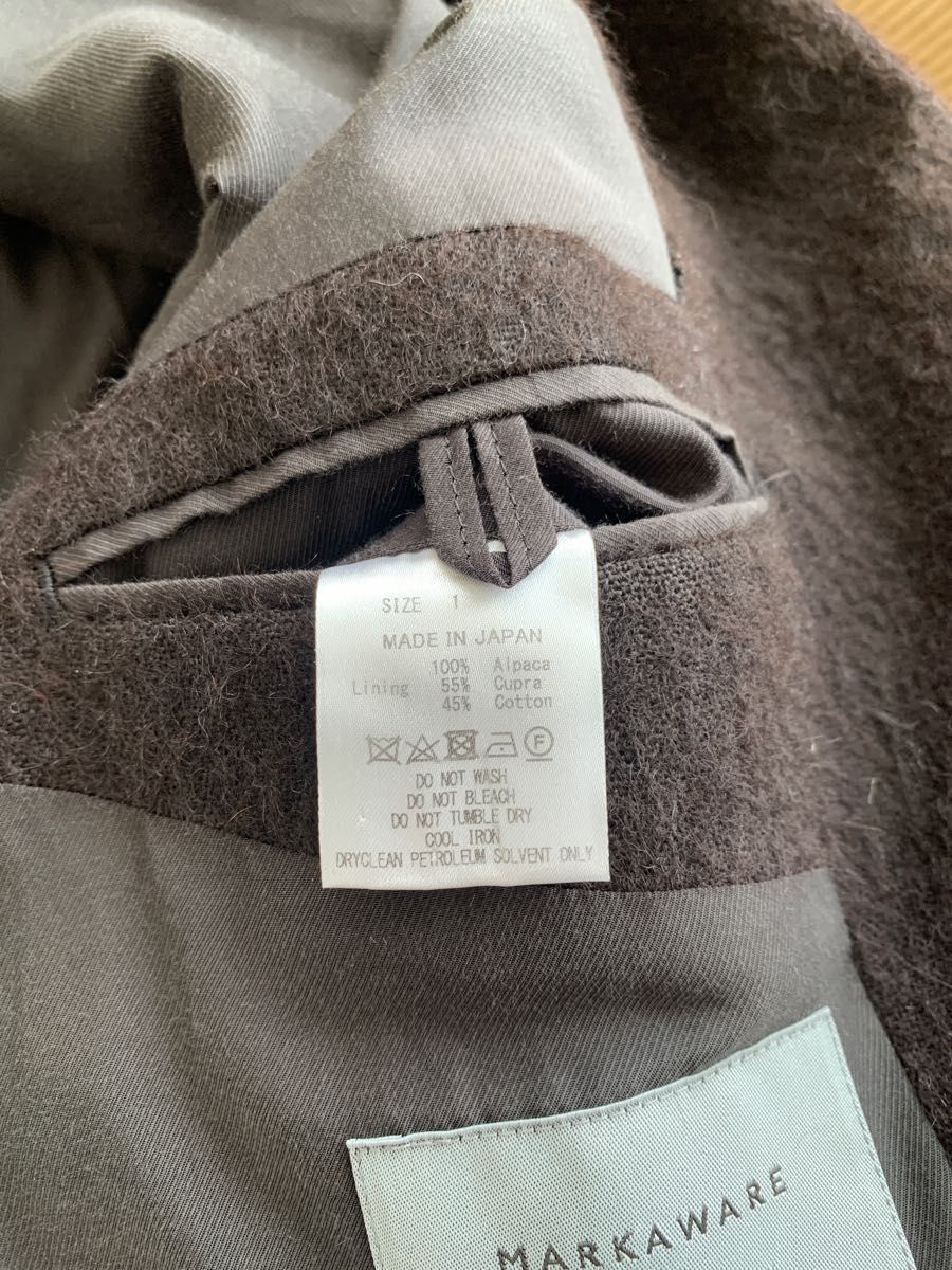 MARKAWARE MINIMALIST COAT NATURAL ALPACA W-CLOTH | noonanwaste.com