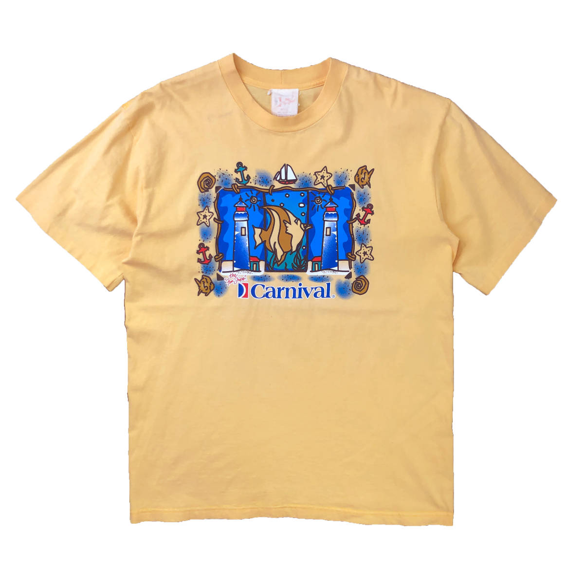 90S パナマ製 ヴィンテージ THE FUN SHIPS CARNIVAL 熱帯魚 オーバー