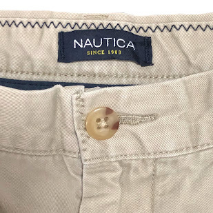 USA古着 ノーティカ デッキショート コットンチノ ハーフパンツ ショーツ 半ズボン W30 ベージュ アメカジ NAUTICA 古着 CE0077_画像6