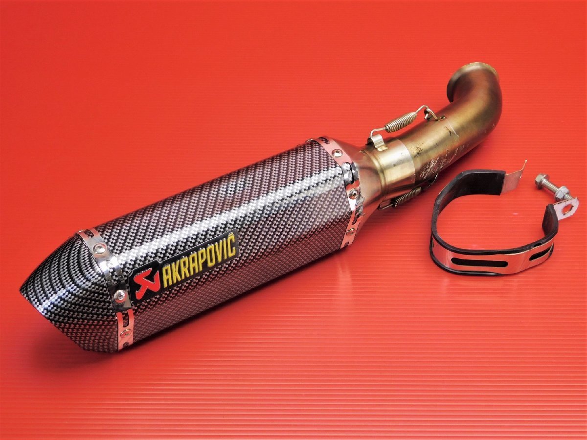 ★100【評価A】 KTM 390 DUKE デューク 実動 AKRAPOVIC アクラポビッチ マフラー カーボン サイレンサー 音動画有_画像1