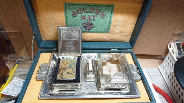 ZIPPO ジッポ ゴールデンバット + 卓上喫煙セット 未使用 | www