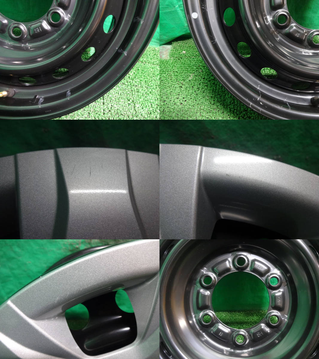 トヨタ純正200ハイエース●15×6J +35 6H PCD139.7 鉄ちん 鉄ホイール 中古スチールホイール4本●ホ93の画像5