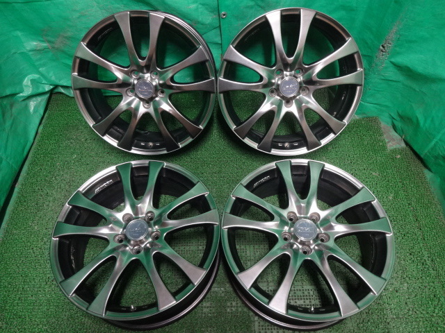 ワーク スティーズ WORK STEEZ●18×7J +53 5H PCD114.3 中古ホイール4本●ホ65