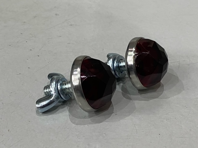  cut equipped glass lens number screw red 