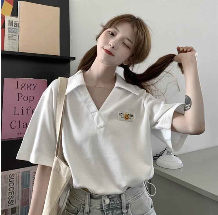 韓国風 レディース 半袖Tシャツ 新しい夏 気質 ファッションTシャツ 学生Tシャツ L グレー