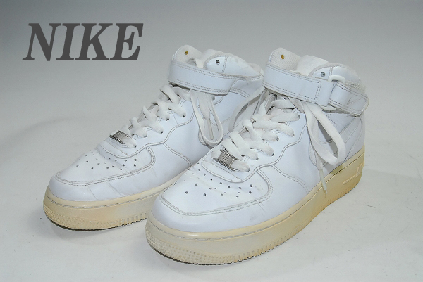 驚愕の完全売り切り!!DS8165★王道最強スニーカー★ナイキ/NIKE★AIRフォース1/ホワイト/MID/レザー/24cm/世界が認める超名作スニーカー_ナイキの代名詞!!代表作!!