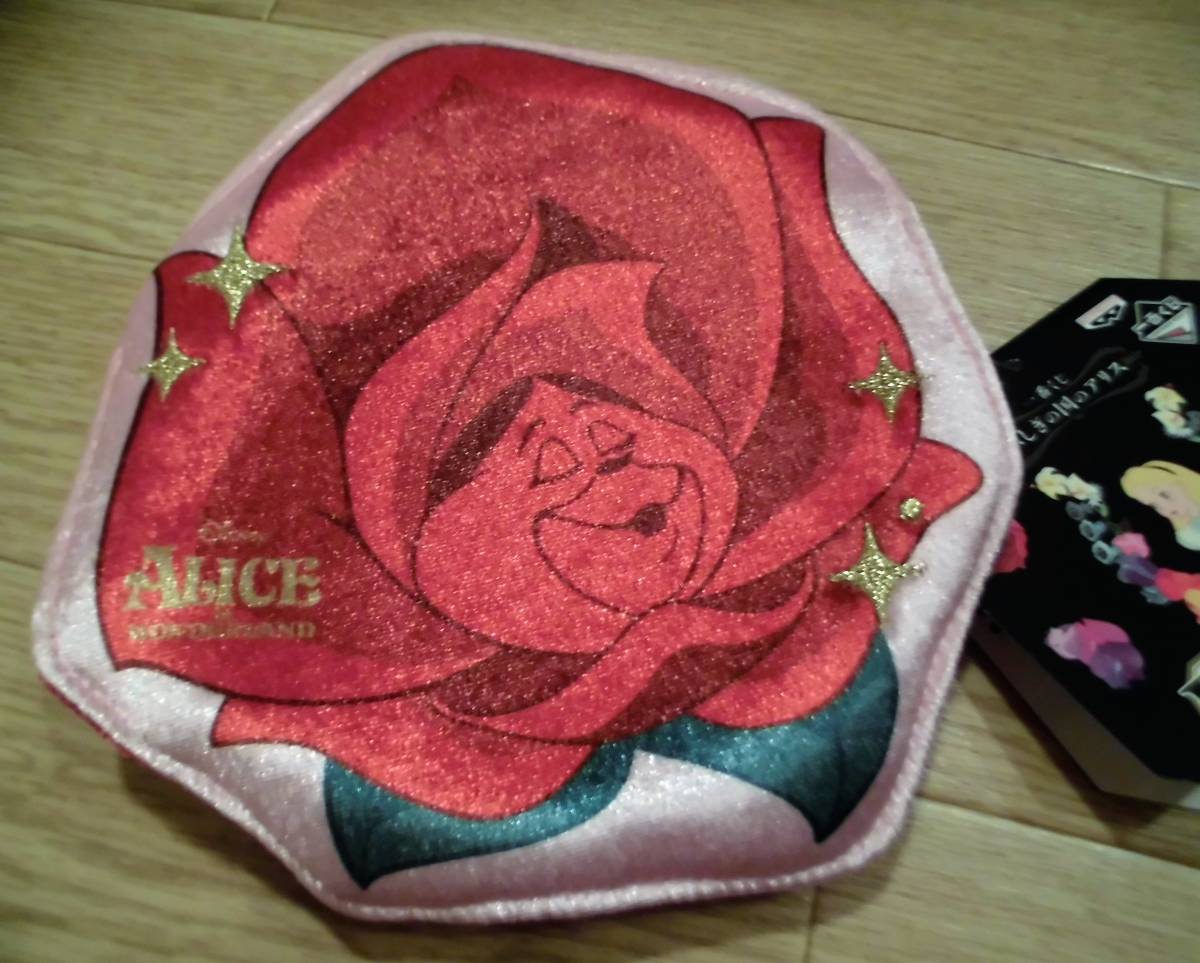  prompt decision * new goods * pretty! mystery. country. Alice & rose (. flower ). pattern velour material pouch! red . pink 