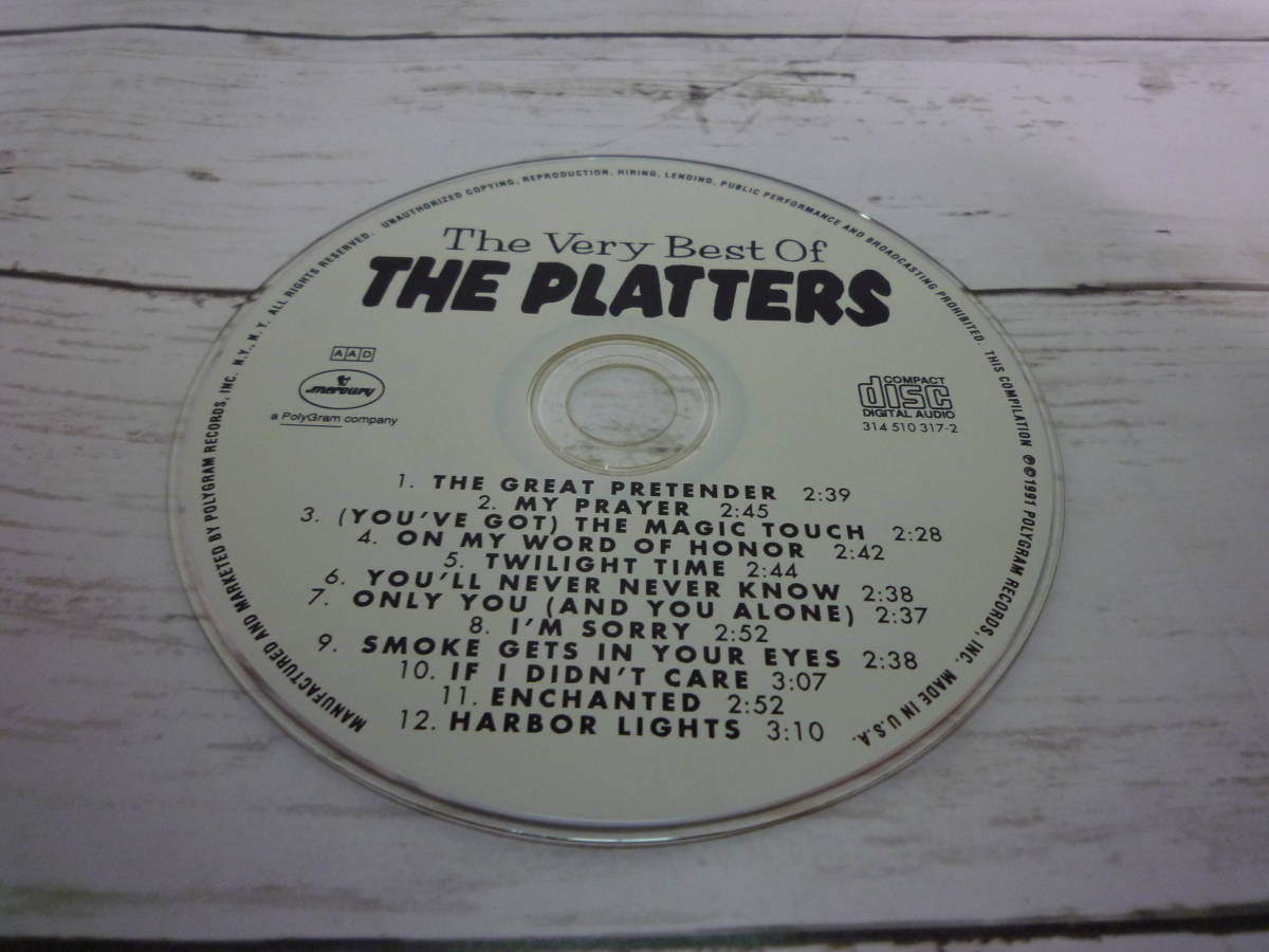 CD 　プラターズ　The Very Best Of THE PLATTERS　★「ONLY YOU」「SMOKE GETS IN YOUR EYES」「MY PRAYER」他　輸入盤(Import)　 C545_画像4