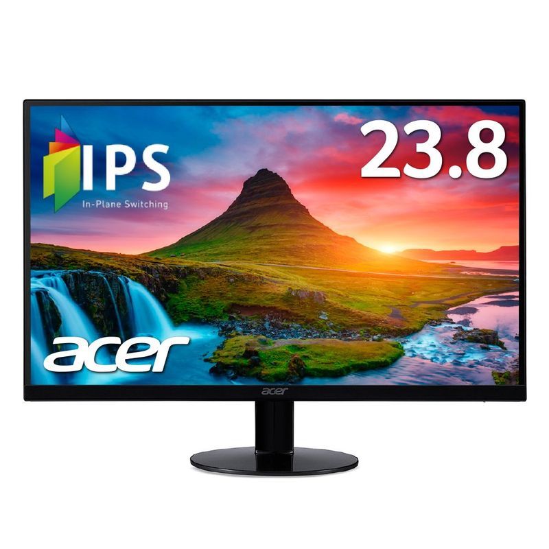 美品  非光沢 IPS 23.8インチ SA240YAbmi AlphaLine モニター Acer フルHD スピーカー内蔵 D-Sub HDMI その他