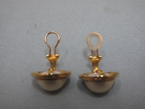 真珠 マベパール Ｋ18 イエローゴールド イヤリング（1311）総重量9.1ｇ 約13ｍｍ玉 天然 特大 美しい光沢 18金 