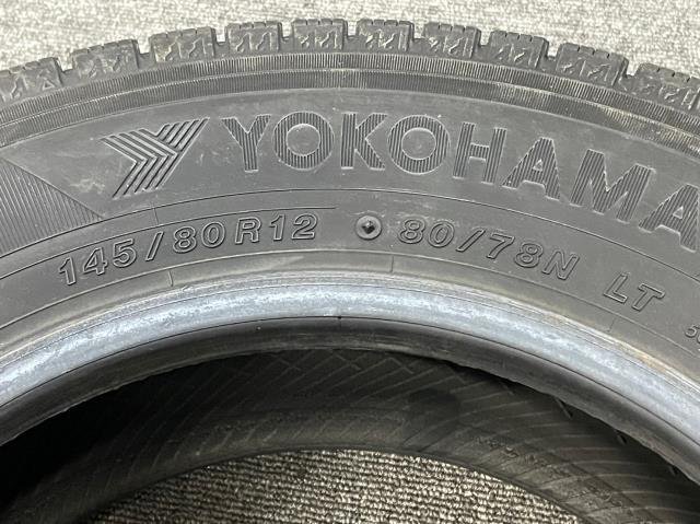 YOKOHAMA iceGUARD iG91 145/80R12 80/78N LT 22年製 14インチ 冬タイヤ 4本セット (ヨコハマ/アイスガード/スタッドレス_画像5