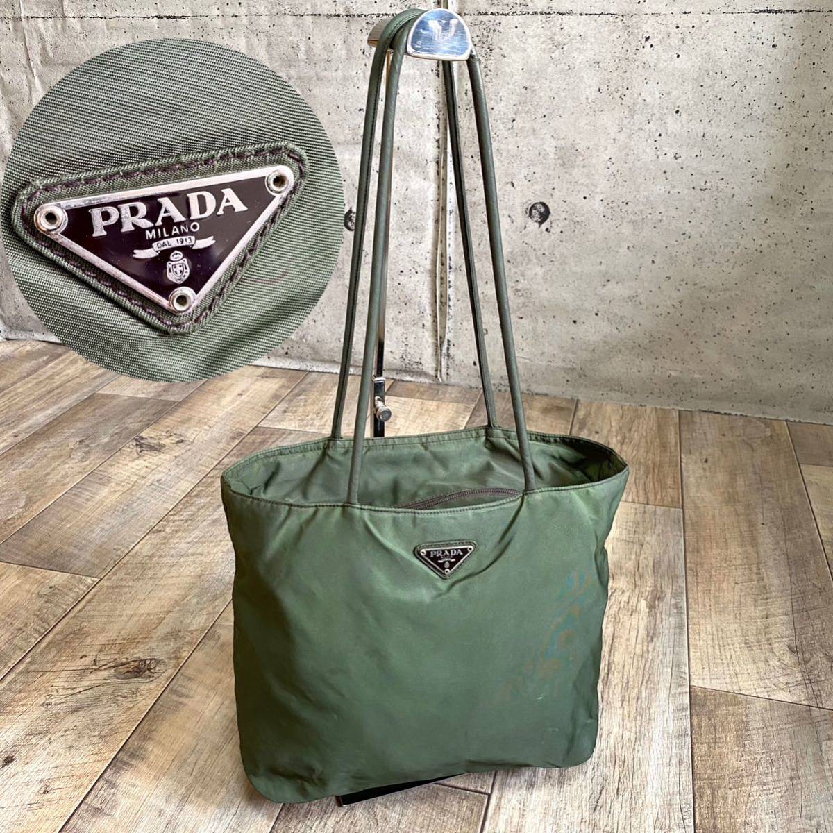 本物☆PRADA プラダ テスート ナイロン トートバッグ 三角ロゴ