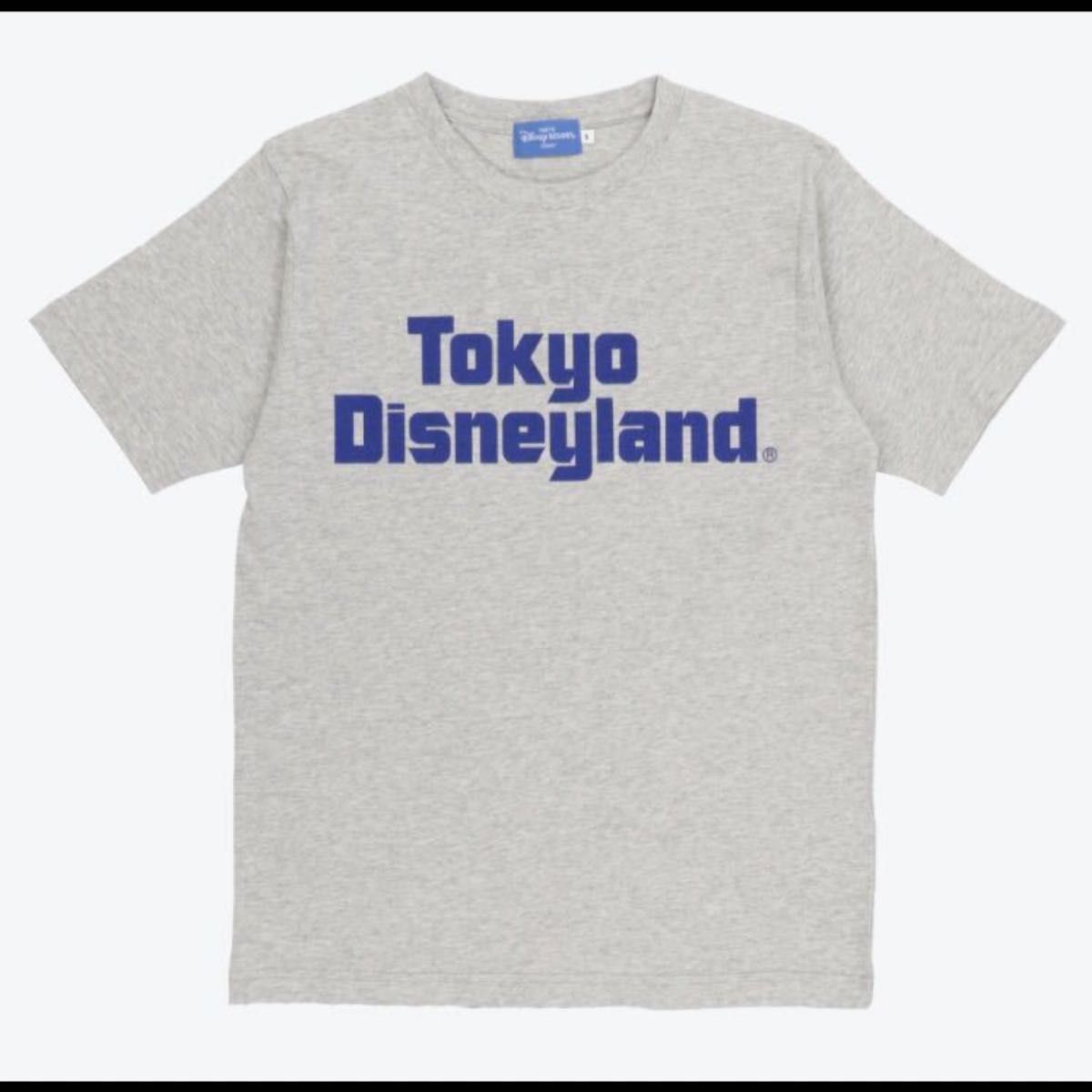 ディズニーリゾート Tシャツ 【Tokyo Disneyland】ロゴ グレー TDS TDL Lサイズ 半袖Tシャツ
