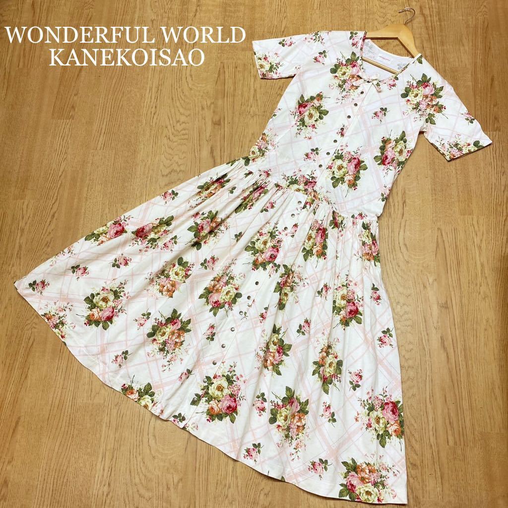 超高品質で人気の WONDERFUL WORLD 薄緑×ピンク バラ 前開き