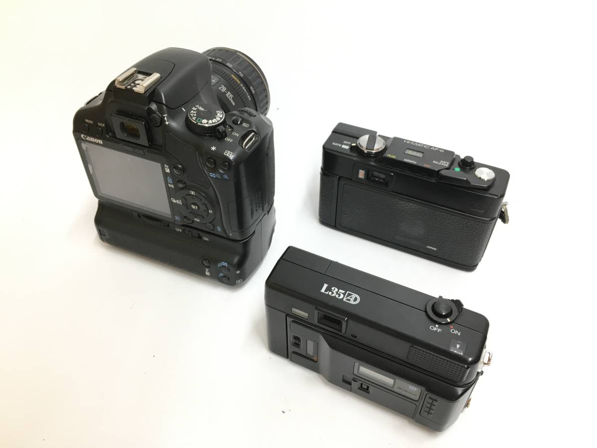 売切り カメラおまとめセット34 Nikon L35 AD +MINOLTA HI-MATIC AF-D + Canon EOS kiss X2 ニコン ミノルタ キャノン 他_画像3