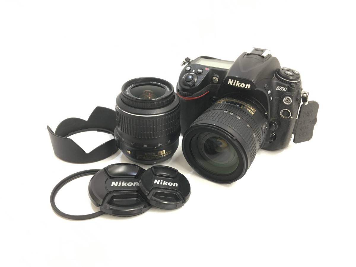 売切り 売切り Nikon D300 + AF-S DX NIKKOR 18-55mm + AF-S NIKKOR 1:3.5-5.6 G VR 24-85mm 1:3.5-4.5 G ニコン デジタル一眼レフカメラ_画像1