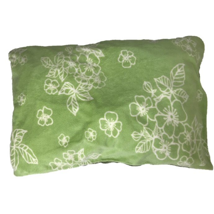  fleece pillow case floral print polyester approximately 78.x45. green new goods sample goods free shipping 