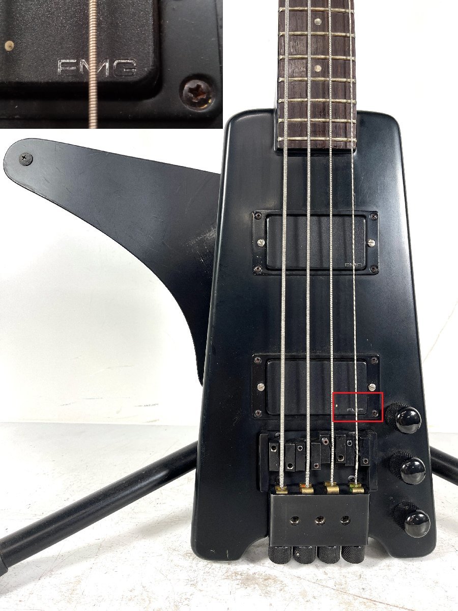 コピーモデル コピー品 Steinberger スタインバーガー XL-2風 ヘッドレス エレキベース ブラック 黒 【現状品】_画像3