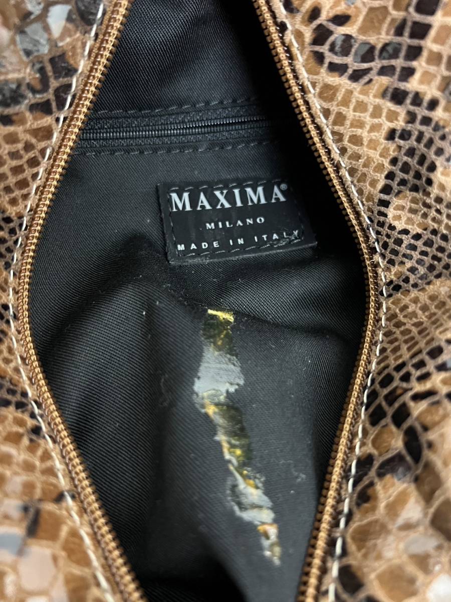 MAXIMA MILANO バッグ オーストリッチ 1円スタート ハンドバッグ