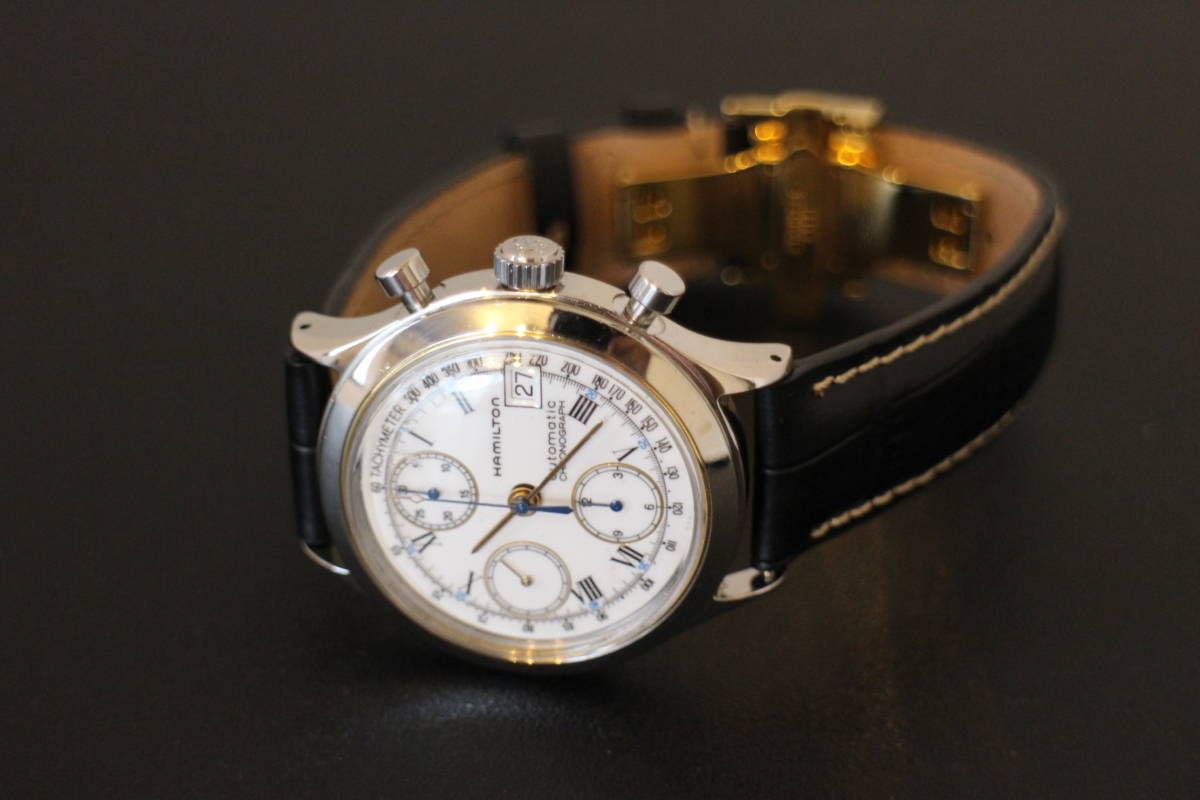 ★☆レア ヴィンテージ HAMILTON 9940 自動巻き AUTOMATIC 腕時計 クロノグラフ ハミルトン TACHYMETER 7750☆★