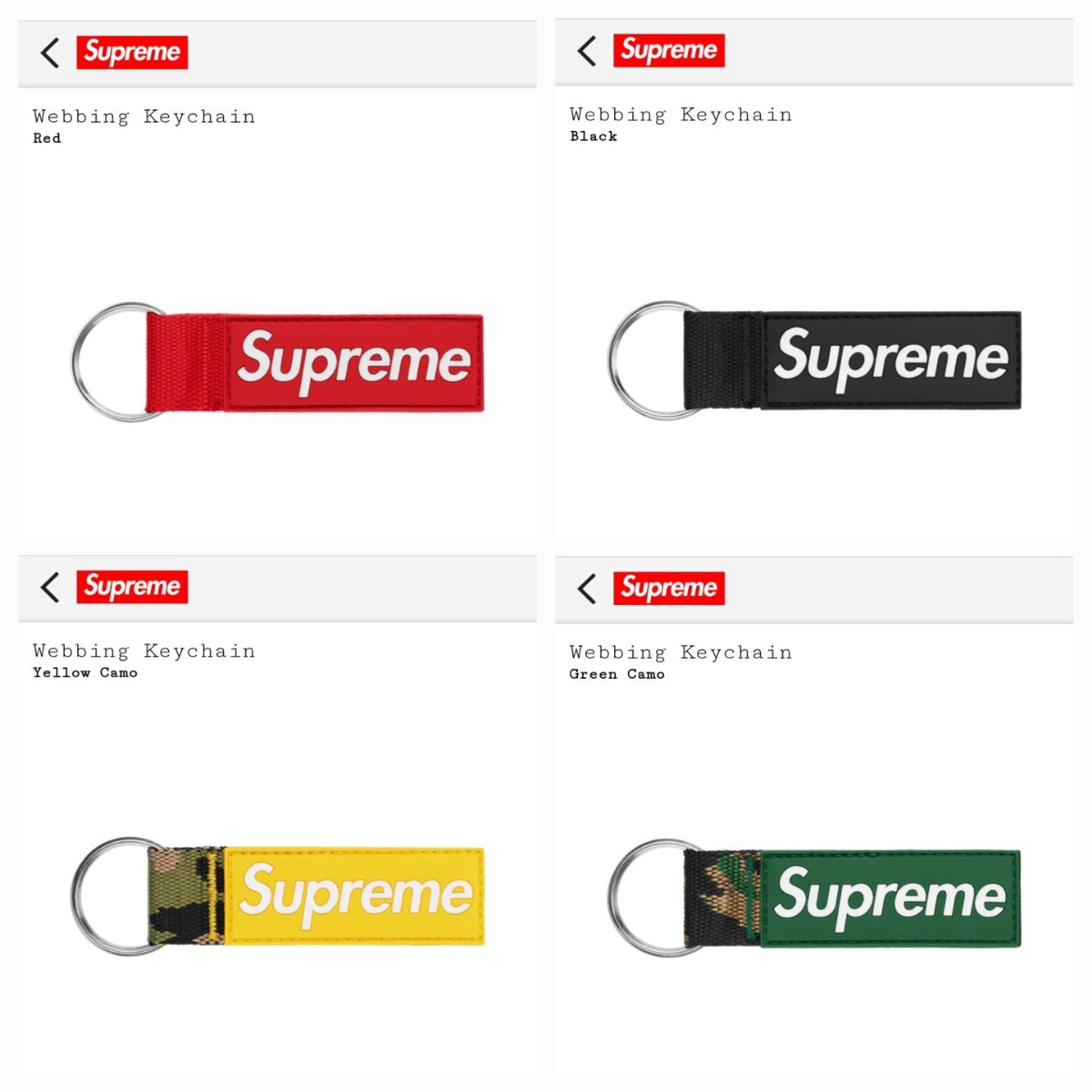 開店祝い Supreme KeyChain Yellow Camo i9tmg.com.br