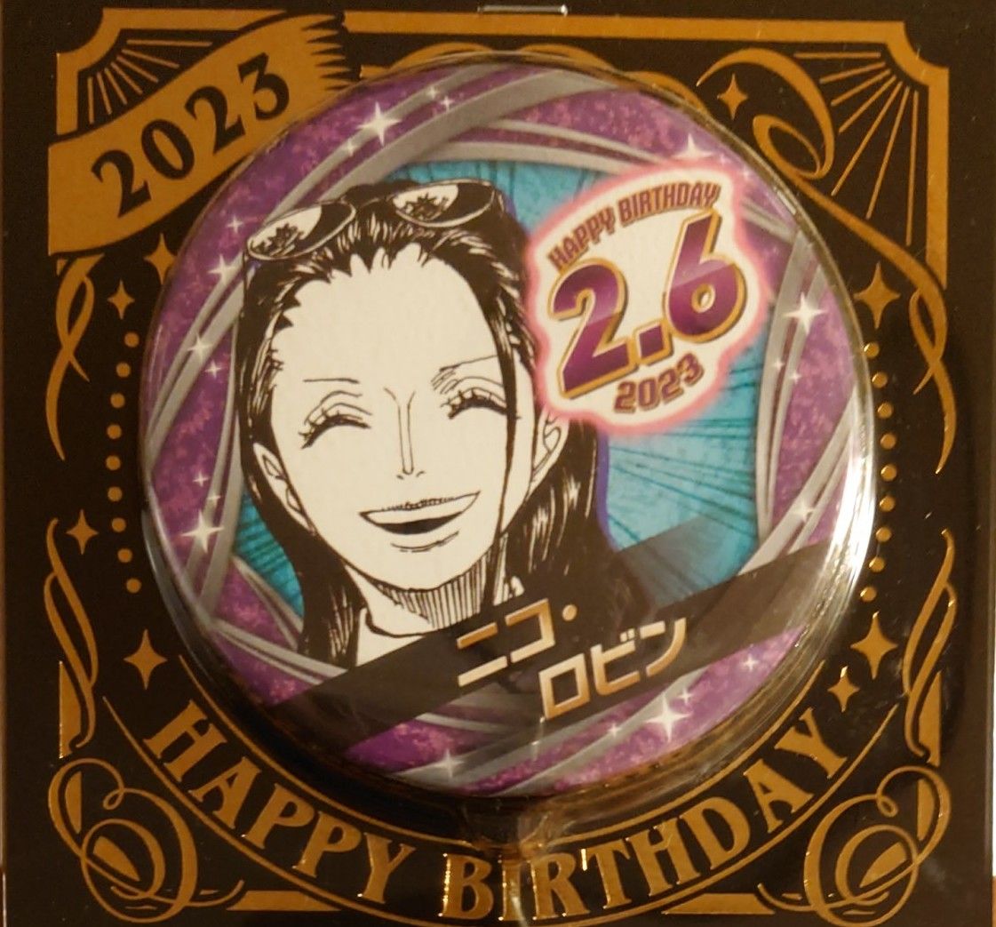 ロビン ワンピース原画バースデー缶バッジ2023 麦わらストア ロビン ワンピース原画バースデー缶バッジ2023 麦わらストア