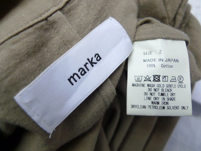 ◆marka マーカ 18ss shirt coat コットン オープンカラー　シャツ コート サイズ2_画像3