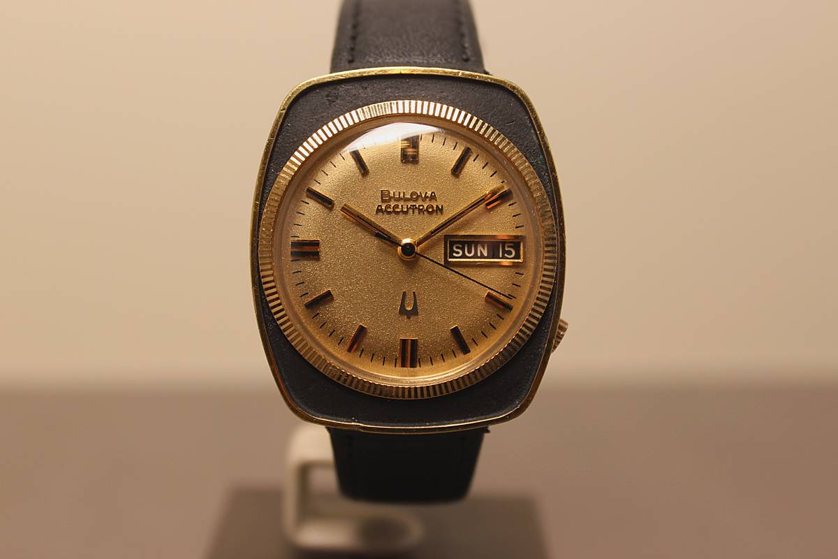 ☆BULOVA ACCTRON アキュトロン 218 N3 1973年 ☆10K GOLD PLATED CASE