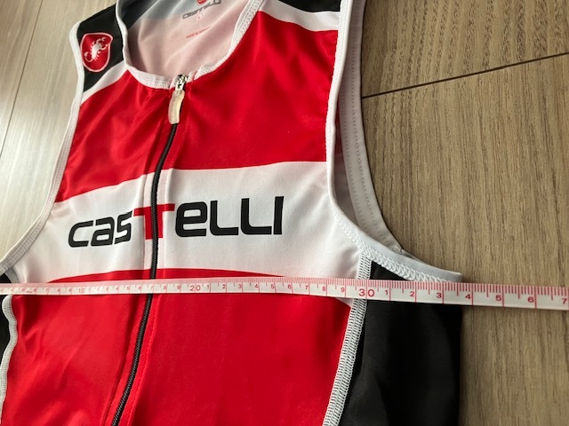 castelli カステリ シングレット トライアスロン ロードバイク ノースリーブ サイズS（日本M相当のタイトフィット）used その2_画像2