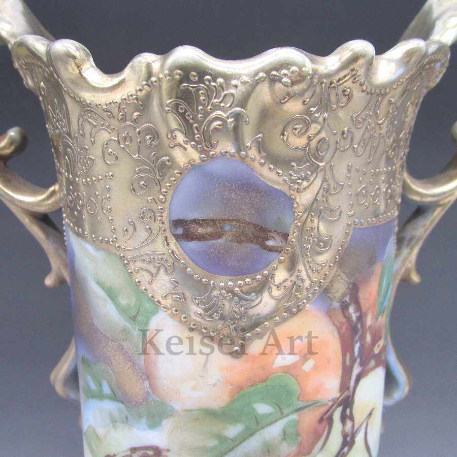 オールドノリタケ 金盛ぼかし果物文花瓶 U1297 | normanhubbard.com