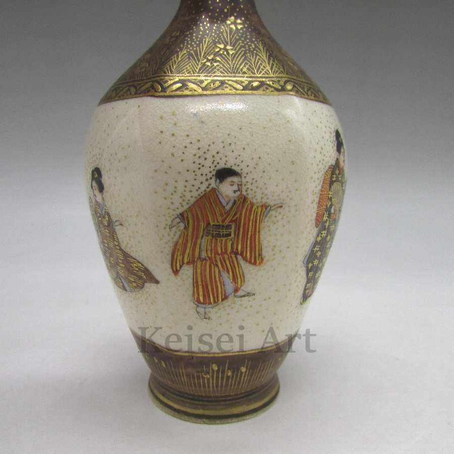 薩摩焼 錦手人物風俗文花瓶 U2604 | www.bradeafrica.com