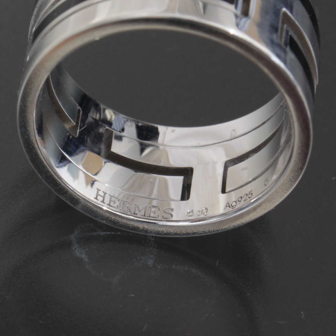 エルメス HERMES ムーブアッシュ リング 10.5号 SV925 黒 箱 | www