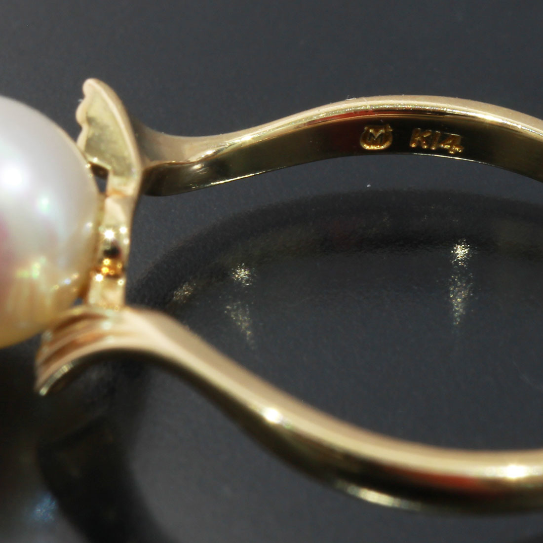  Mikimoto MIKIMOTO Akoya жемчуг 7.5mm кольцо 12 номер K14YG* кольцо 2.2g... жемчуг 14 золотой новый товар с отделкой 4597A