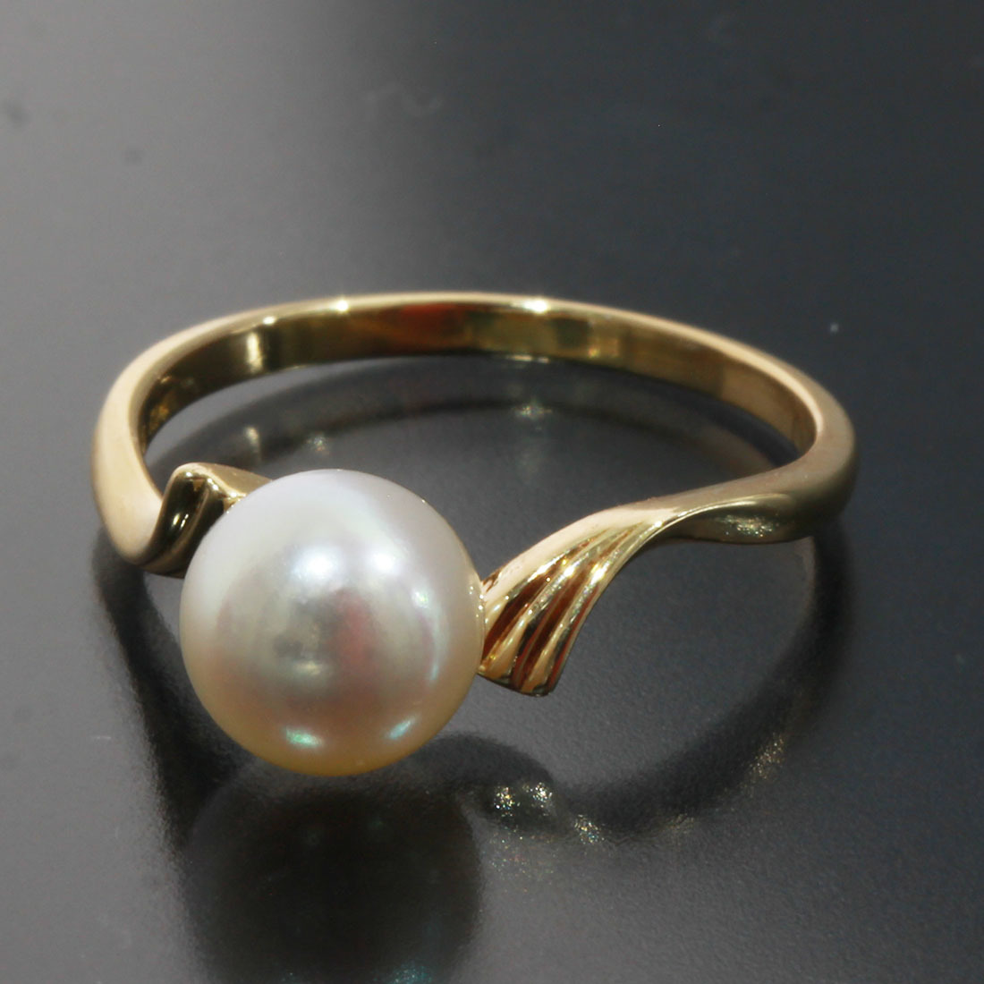  Mikimoto MIKIMOTO Akoya жемчуг 7.5mm кольцо 12 номер K14YG* кольцо 2.2g... жемчуг 14 золотой новый товар с отделкой 4597A