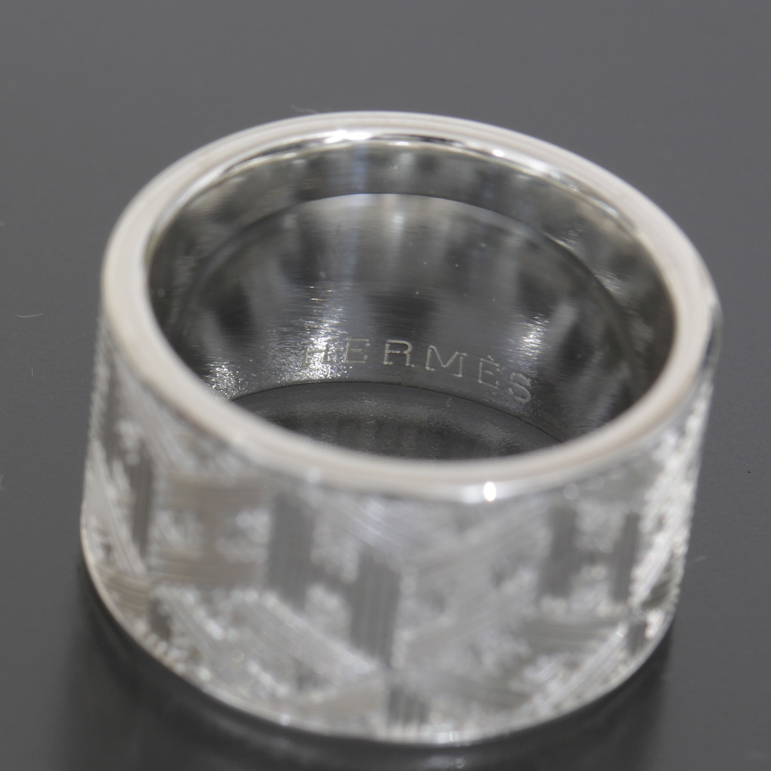 エルメス HERMES リング シルバー 10号 Ag925 10mm幅 箱付○指輪 9.5g