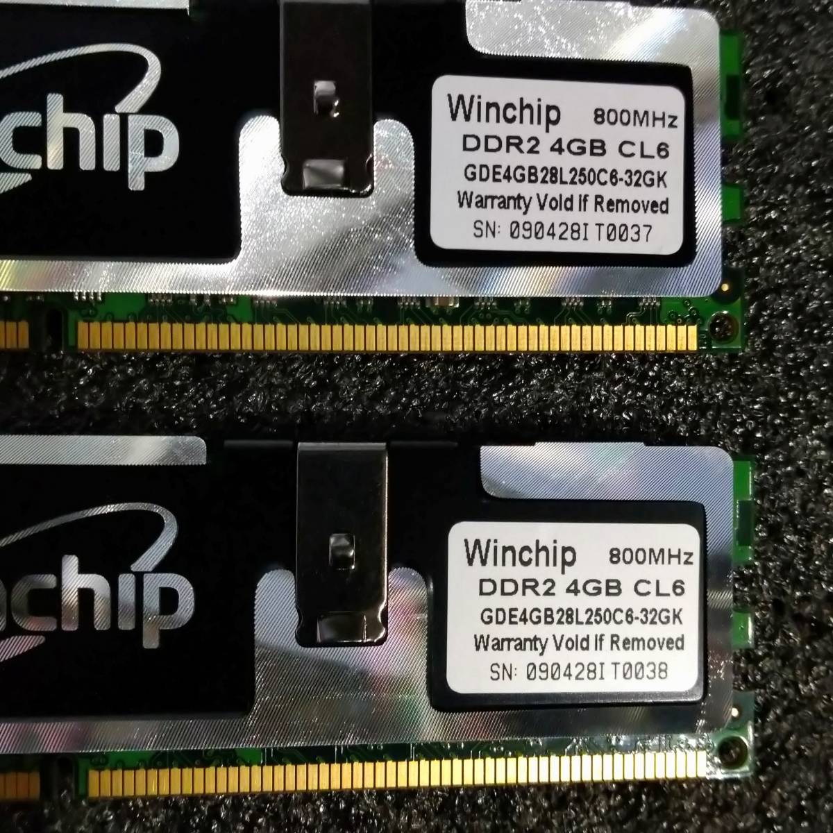 【中古】DDR2メモリ 8GB(4GB2枚組) Winchip GDE4GB28L250C8-32GK [DDR2-800 PC2-6400]_画像5