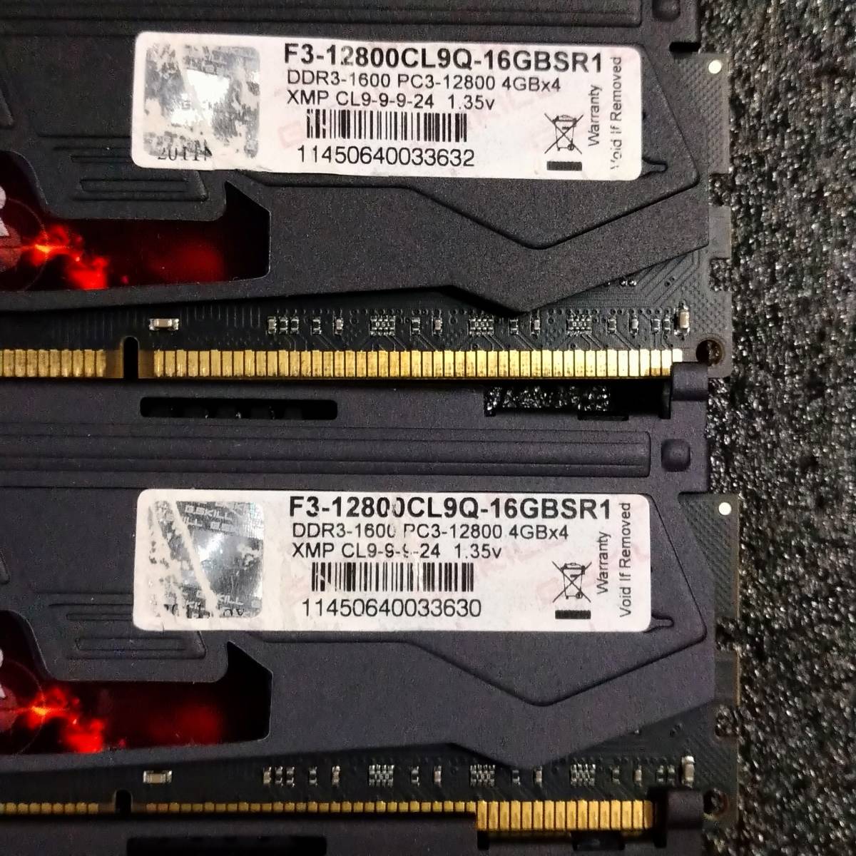 100％の保証 【中古】DDR3メモリ 16GB(4GB4枚組) G.SKILL F3-12800CL9Q