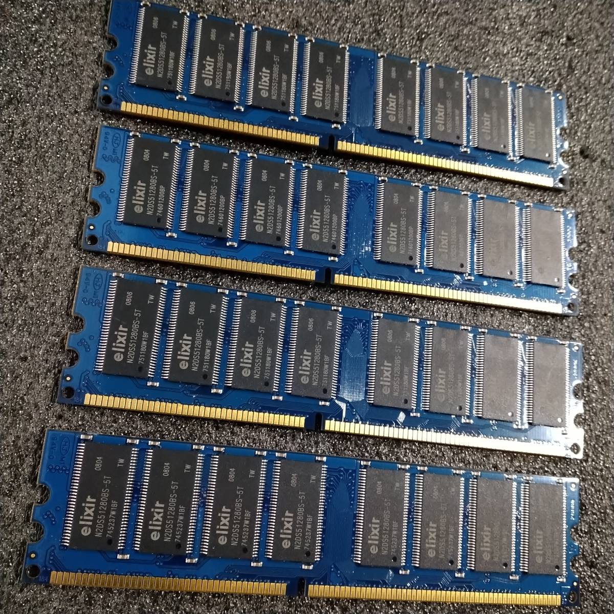 【中古】DDRメモリ 4GB(1GB4枚組) CFD elixir D1U400BQ-1GLZJ [DDR2-400 PC2-3200]_画像6