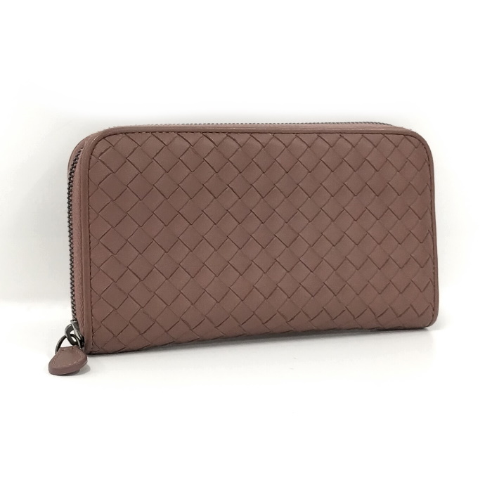 残りわずか】 【中古】BOTTEGA VENETA ラウンドファスナー長財布